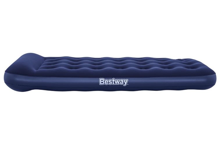 Bestway, materac welurowy z pompką nożną, 188-99-28 cm