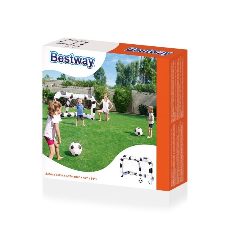 Bestway, nadmuchiwana bramka z piłkami, 213-122-137 cm