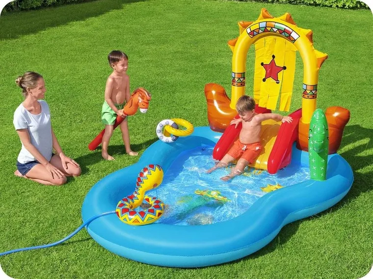 Bestway, plac zabaw dmuchany, Dziki Zachód, 264-188-140 cm