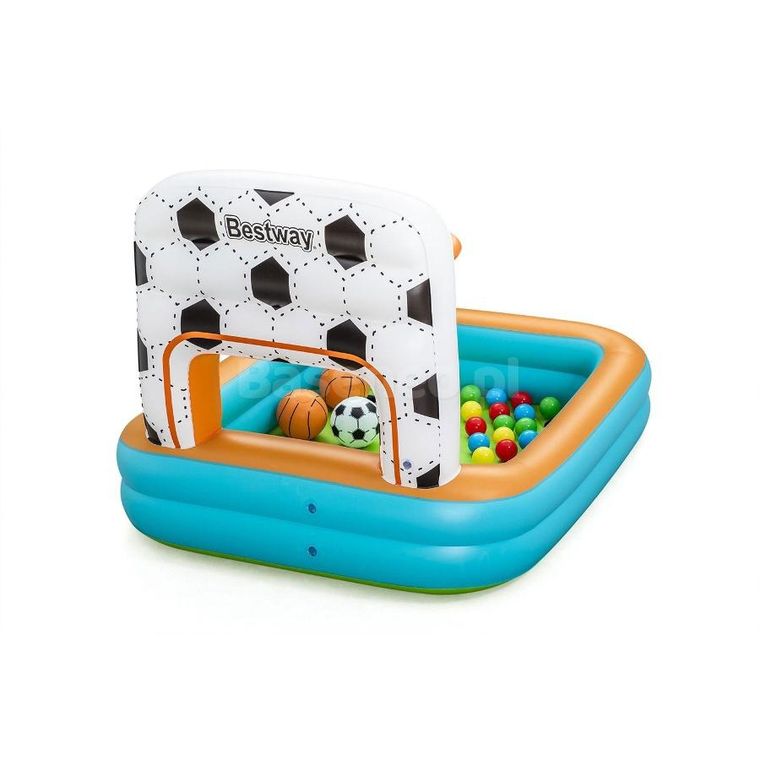 Bestway, plac zabaw dmuchany z piłkami. 120-107-84 cm