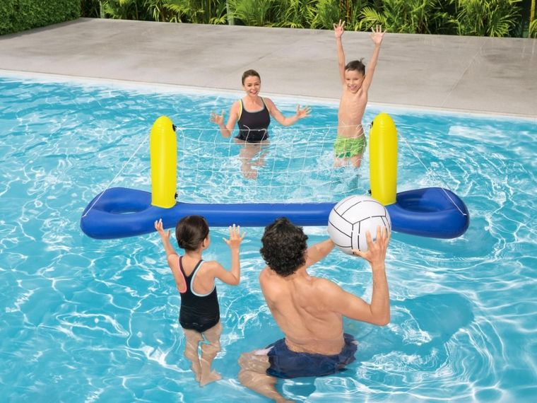 Bestway, pływający zestaw do siatkówki basenowej, 244-64 cm