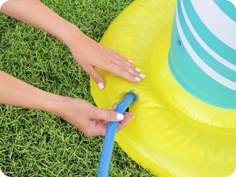 Bestway, stojak z obręczami, frisbee