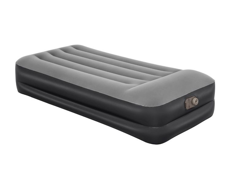 Bestway, Tritech Twin, materac dmuchany turystyczny z wbudowaną pompą powietrza, 191-97-46 cm