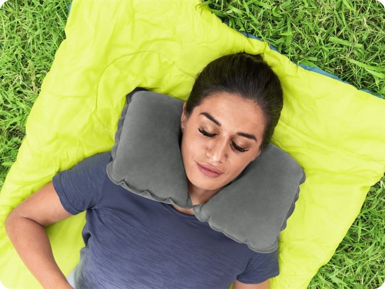 Bestway, zagłówek, rogal, szary