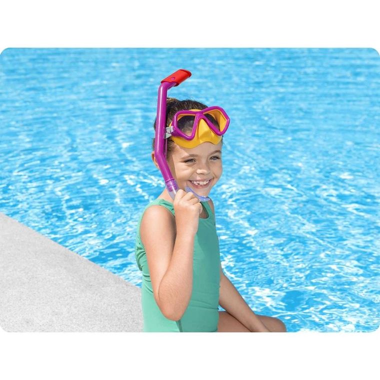 Bestway, zestaw do nurkowania, różowy