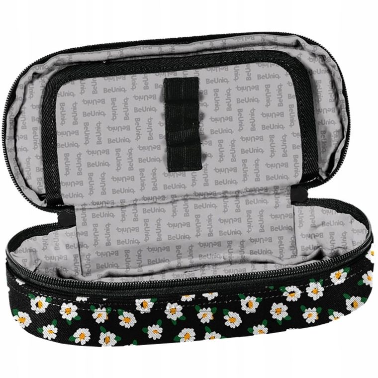 BeUniq, piórnik, owalny, Kwiatki