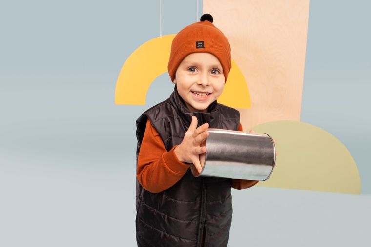 Bezrękawnik chłopięcy, grafitowy, Olivier, Pinokio