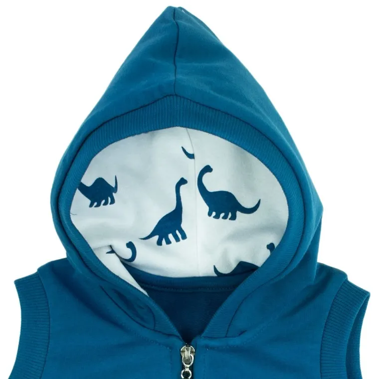 Bezrękawnik chłopięcy z kapturem, granatowy, Nicol