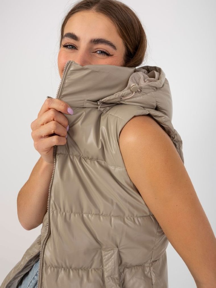 Bezrękawnik damski, beżowy, Honey Winter