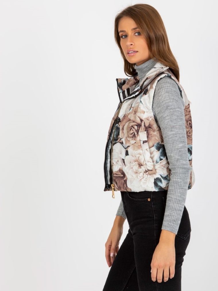 Bezrękawnik damski, beżowy, Relevance