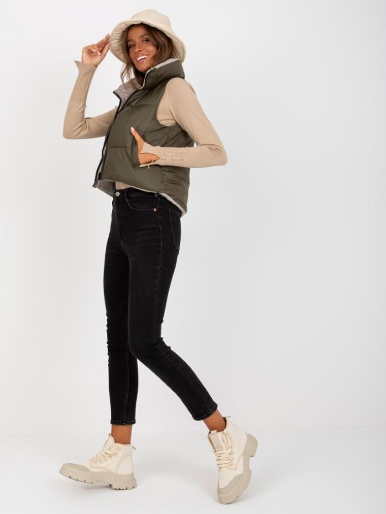 Bezrękawnik damski, khaki, Honey Winter