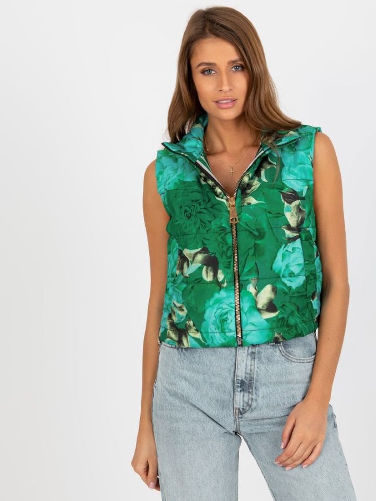 Bezrękawnik damski, zielony, Relevance