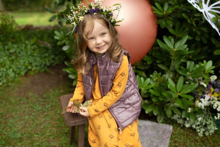 Bezrękawnik dziewczęcy, fioletowy, Pinokio