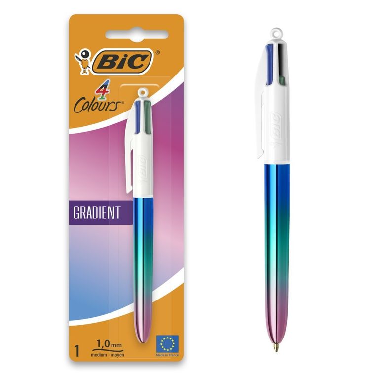 Bic, 4 Colours, Gradient, długopis kulkowy z 4 wkładami