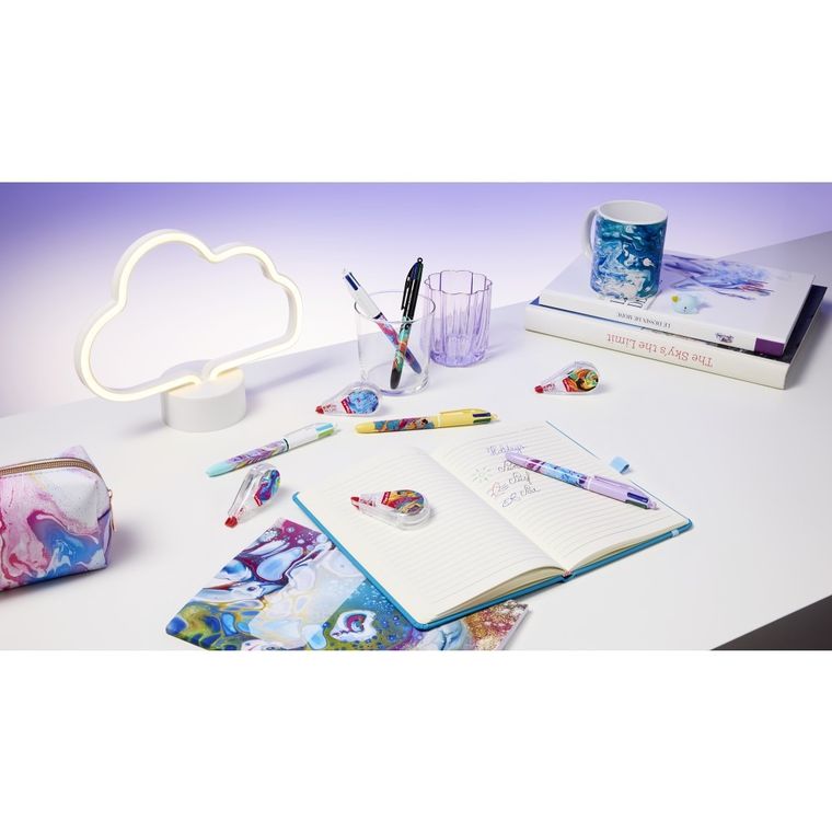 Bic, 4 Colours, Rainbow, długopis i korektor, zestaw