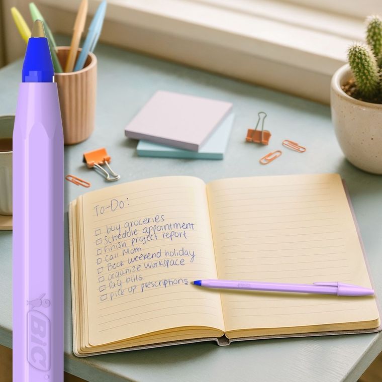 Bic, Cristal Pastel, długopis, niebieski, 5 szt.