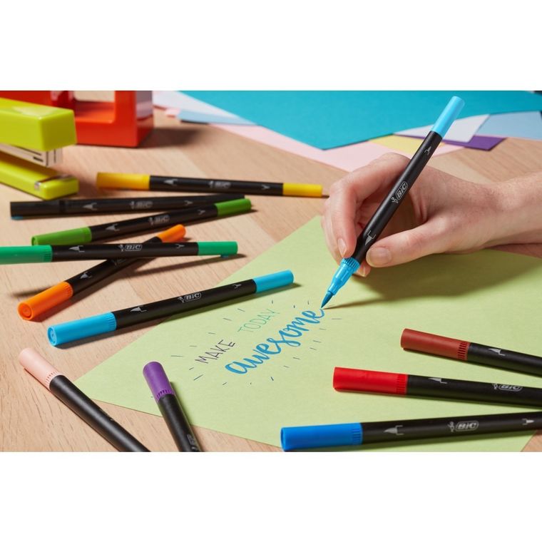 Bic, Intensity Dual Tip, flamastry dwustronne, 6 szt.