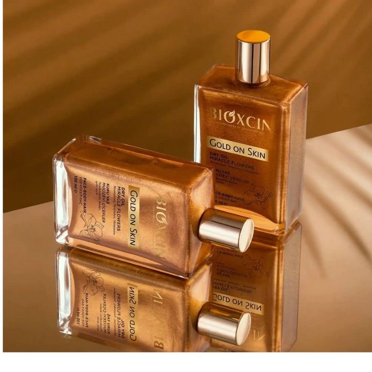 Bioxcin, suchy olejek do skóry, twarzy i włosów, gold, 100 ml