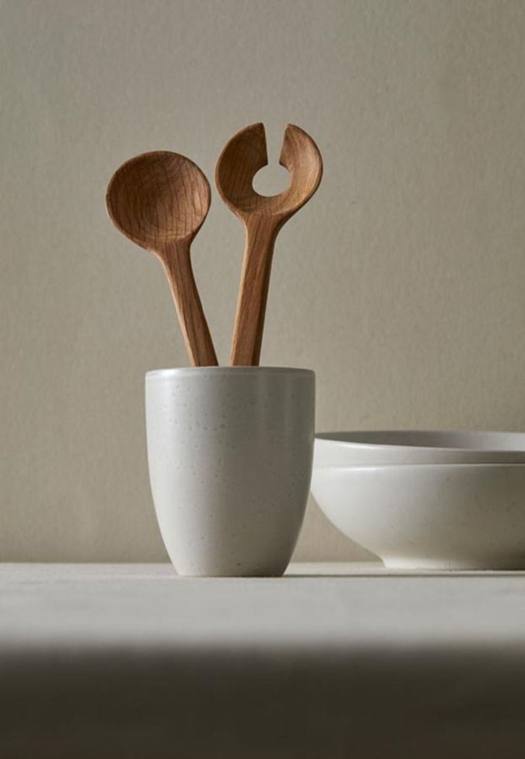 Bitz, Cirqula Bento, zestaw łyżek do sałaty, Oak, 24 cm
