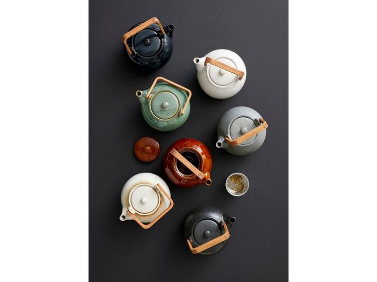 Bitz, dzbanek kamionkowy z sitkiem, niebieski, 1,2l