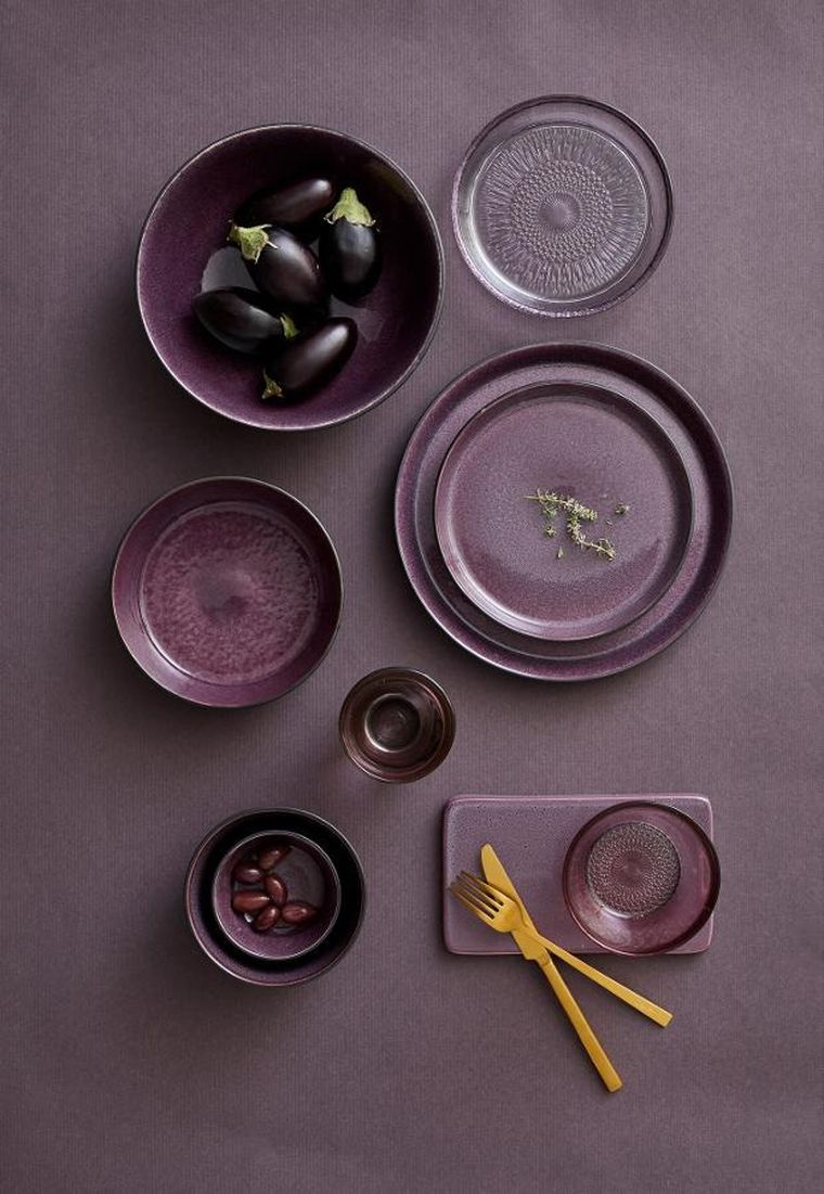 Bitz, talerz na makaron, black/lilac, 20 cm