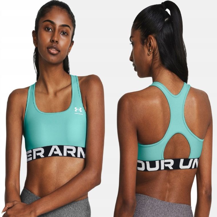 Biustonosz sportowy damski, niebieski, Under Armour