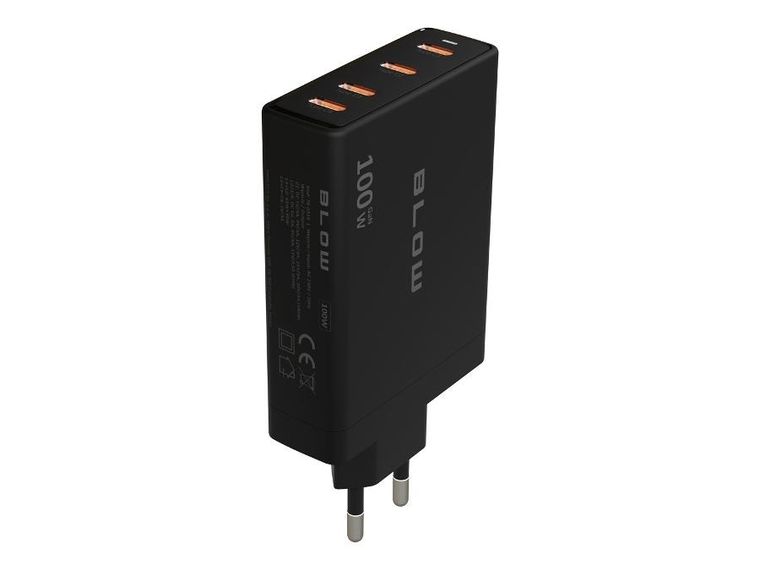Blow, ładowarka sieciowa, USB-CX4, PD, 100W, GAN, czarna