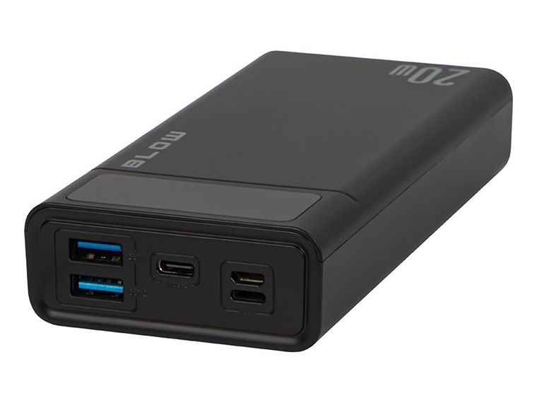 Blow, power bank, czarny, 20000MAH, 20W, PB20E
