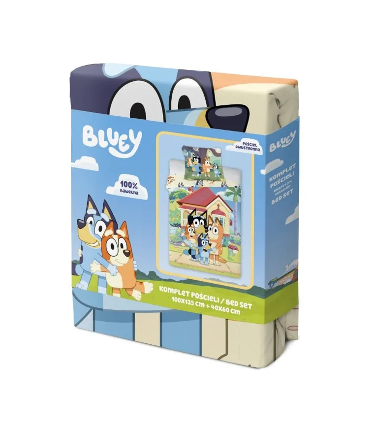 Bluey, 2-częściowy komplet pościeli bawełnianej, 100-135 cm