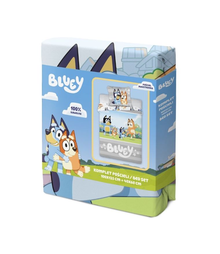 Bluey, 2-częściowy komplet pościeli bawełnianej, 100-135 cm