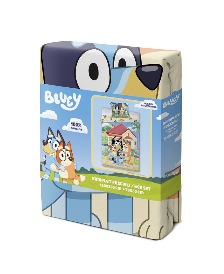 Bluey, 2-częściowy komplet pościeli bawełnianej, 160-200 cm