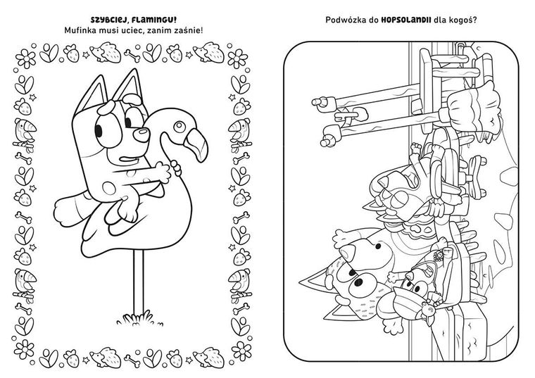 Bluey. Ale zabawa. Wesoła kolorowanka