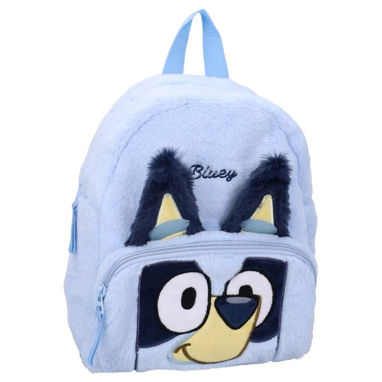 Bluey, Fluffy Festival, pluszowy plecak dla przedszkolaka, niebieski