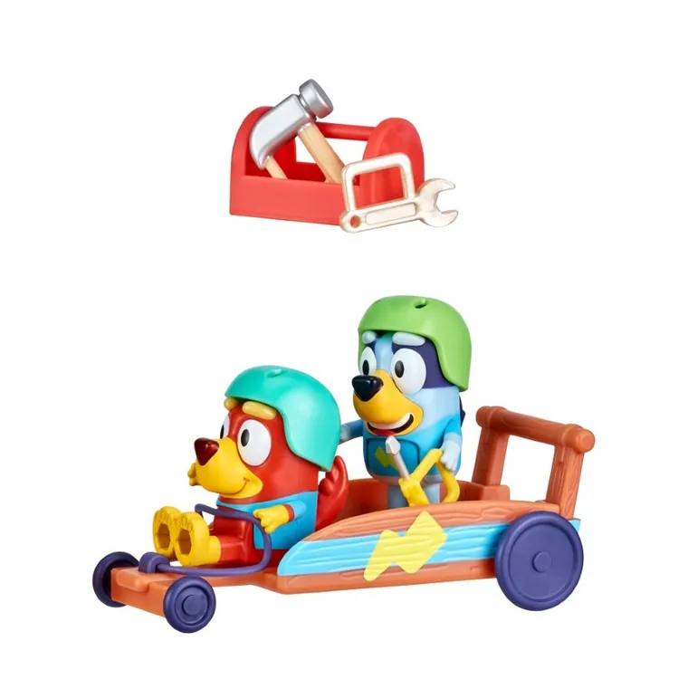 Bluey, Gokart Rusty'ego i Bluey, pojazd z figurką, zestaw