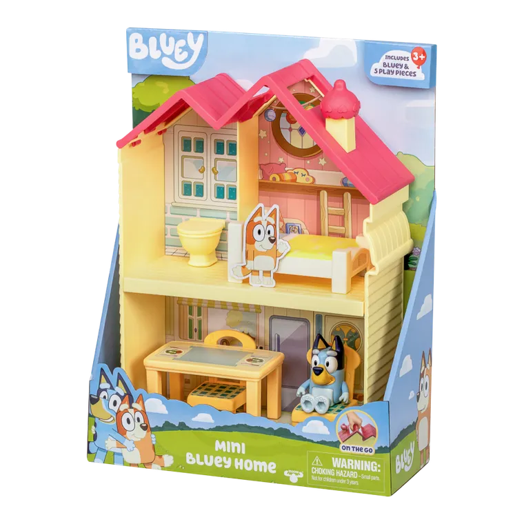 Bluey, mini dom rodzinny, zestaw z figurką