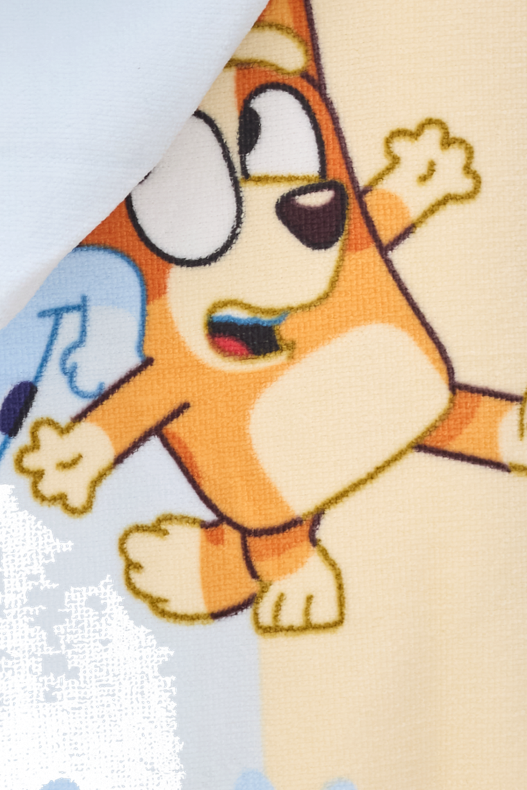 Bluey, okrycie kąpielowe, ponczo dwustronne, błękit, 50-100 cm