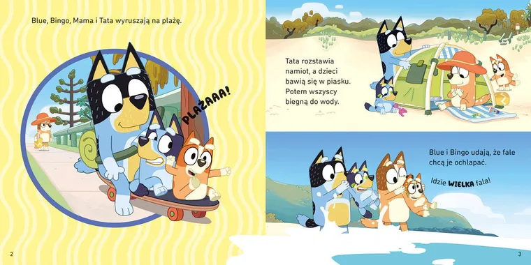 Bluey. Plaża. Moja czytanka