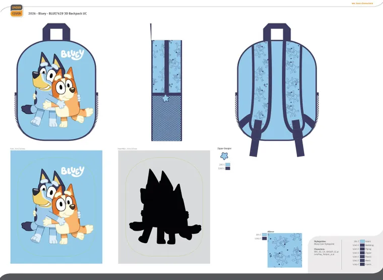 Bluey, plecak dla przedszkolaka 3D
