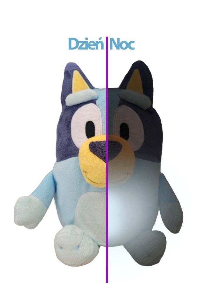 Bluey, pluszowa lampka nocna, maskotka, 20 cm