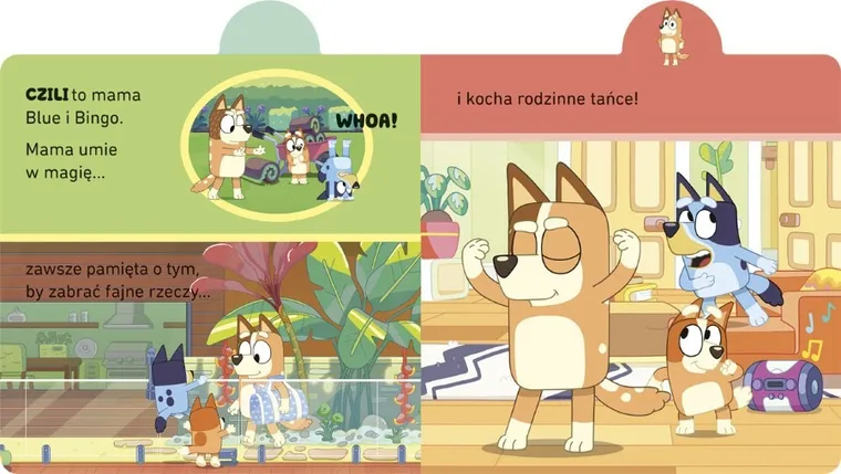 Bluey. Poznaj rodzinę Blue. Książka z registrami