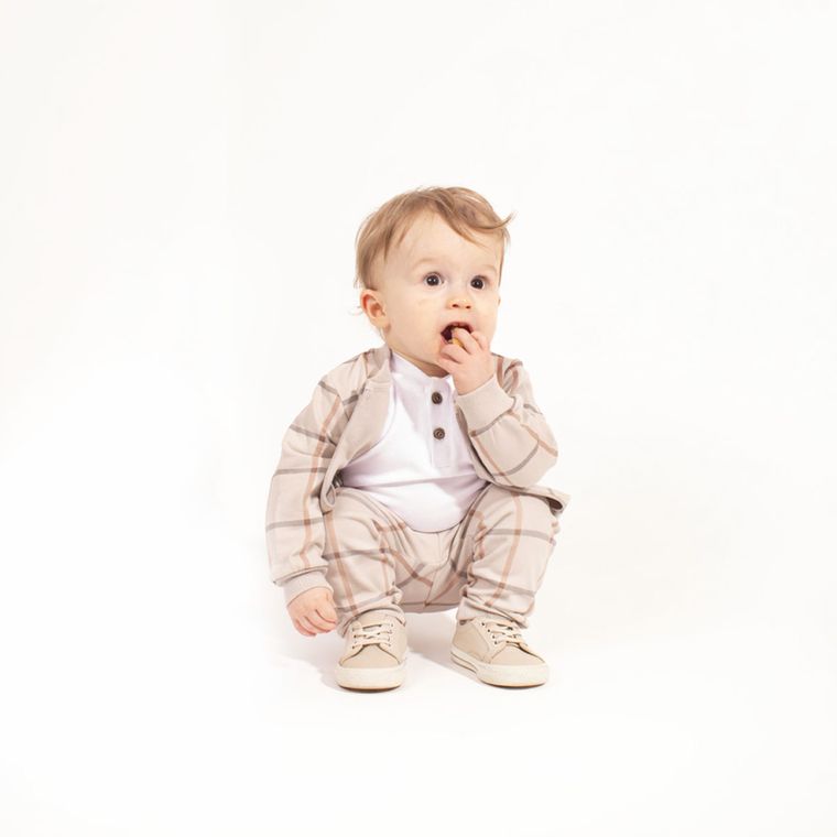 Bluza bomberka chłopięca, rozpinana, beżowa, Nicol