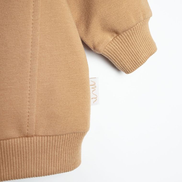 Bluza bomberka chłopięca, rozpinana, beżowa, Nicol