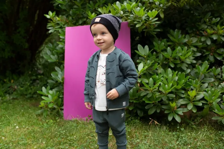 Bluza bomberka chłopięca, rozpinana, khaki, Le Tigre, Pinokio