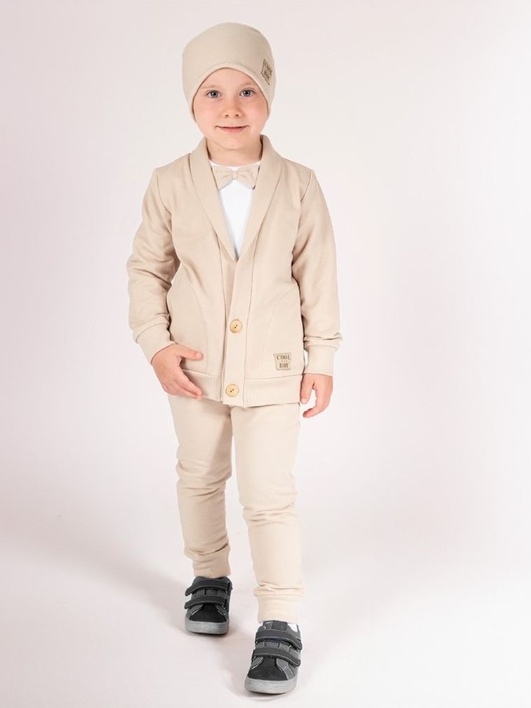 Bluza chłopięca, rozpinana, beżowa, Nicol