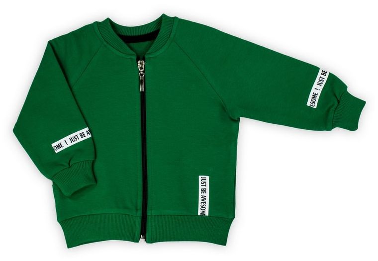 Bluza chłopięca, rozpinana, zielona, Nicol