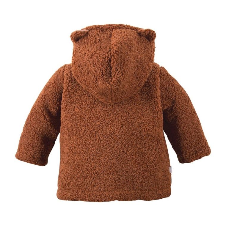 Bluza chłopięca z kapturem, rozpinana, brązowa, Eevi