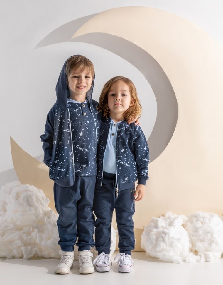 Bluza chłopięca z kapturem, rozpinana, granatowa, Cool, Nicol