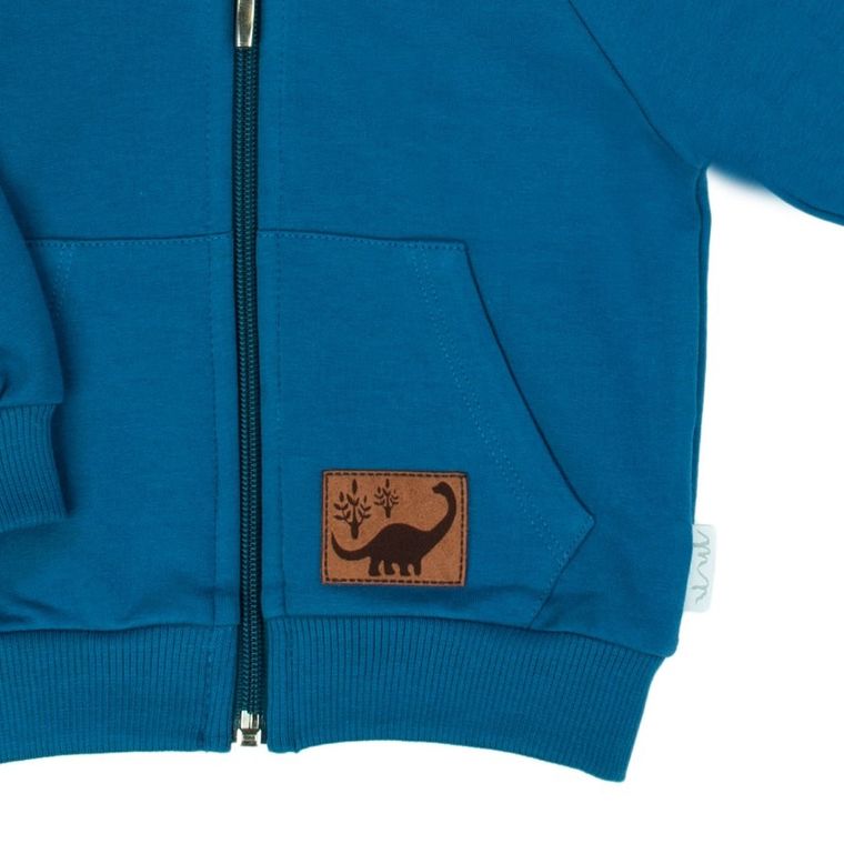 Bluza chłopięca z kapturem, rozpinana, granatowa, Nicol