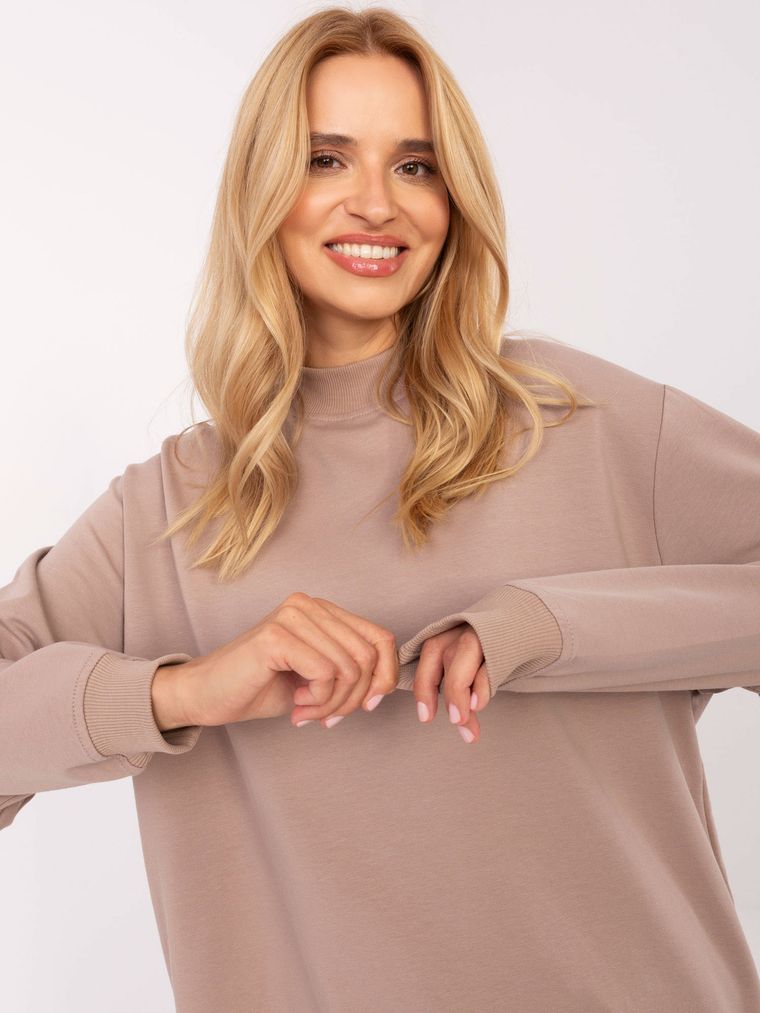 Bluza damska, beżowa, Basic Feel Good