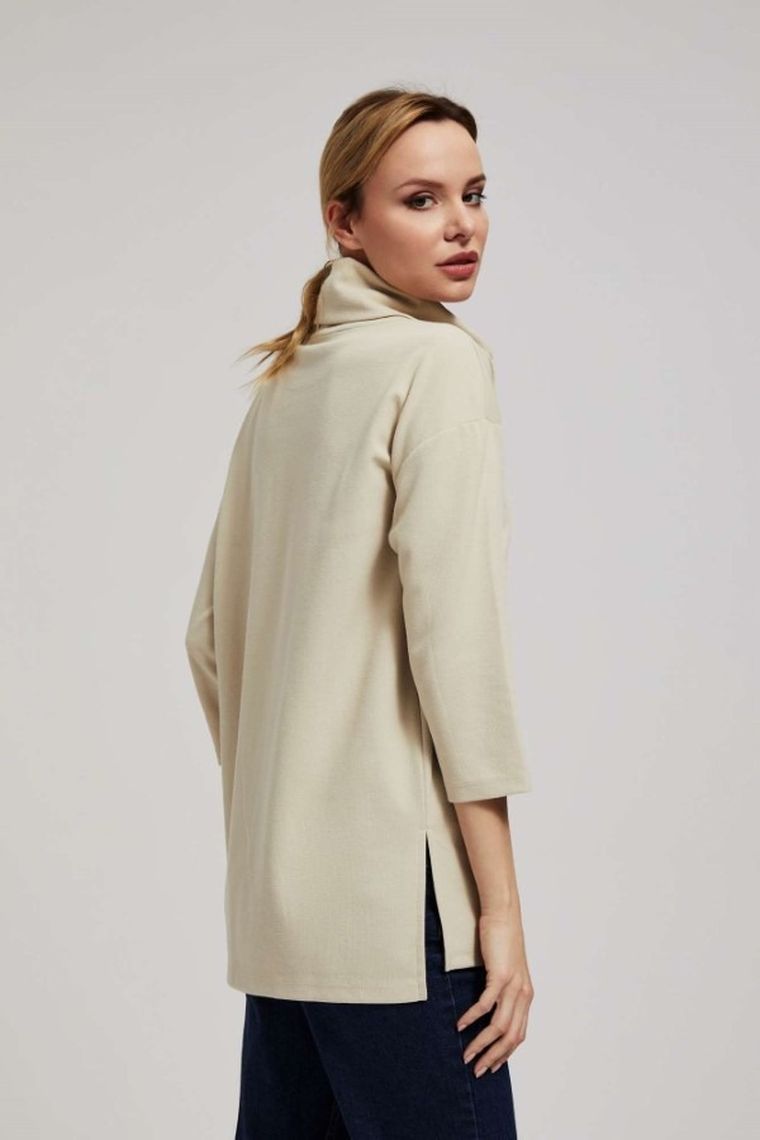 Bluza damska, beżowa, Moodo